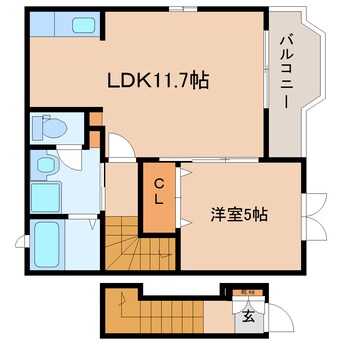間取図 東海道本線/静岡駅 バス8分下島北下車:停歩6分 2階 築16年