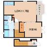 東海道本線/静岡駅 バス:8分:停歩6分 2階 築16年 1LDKの間取り