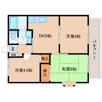 間取図 東海道本線/焼津駅 バス22分下小田上下車:停歩8分 2階 築29年