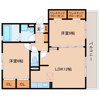 間取図 東海道本線/静岡駅 バス13分登呂コープタウン入口下車:停歩6分 1階 築13年