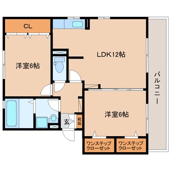 間取図 東海道本線/静岡駅 バス13分登呂コープタウン入口下車:停歩6分 2階 築13年