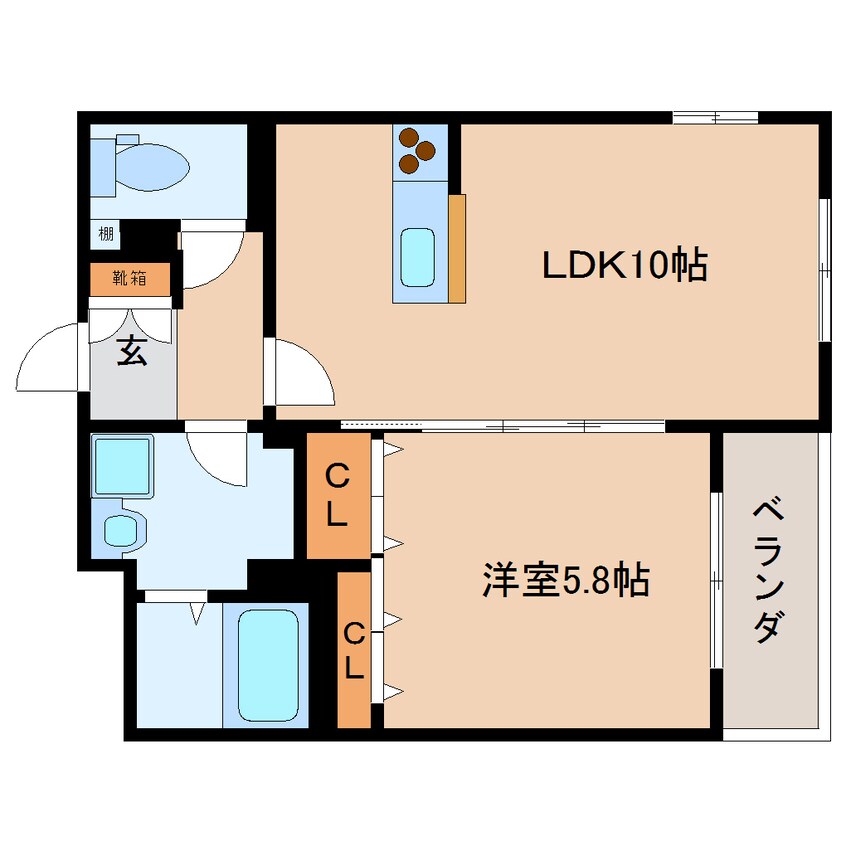 間取図 東海道本線/静岡駅 バス16分西脇ハローワーク静岡入口下車:停歩5分 3階 築11年