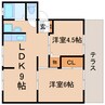 東海道本線/静岡駅 バス:17分:停歩3分 1階 築34年 2LDKの間取り