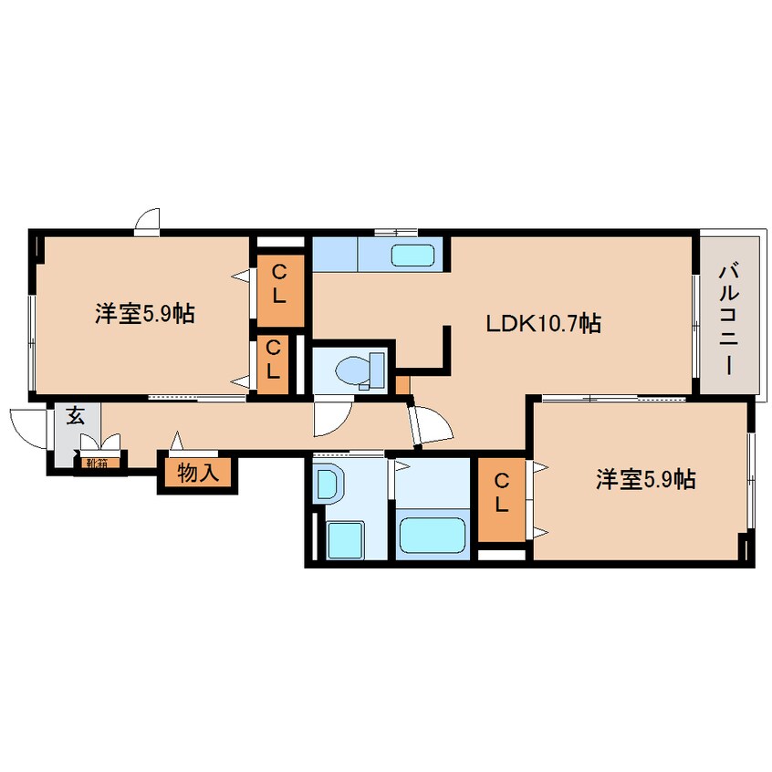 間取図 東海道本線/西焼津駅 徒歩13分 1階 築11年