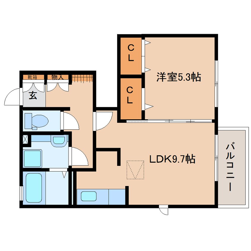 間取図 東海道本線/静岡駅 バス17分登呂コープタウン下車:停歩5分 1階 築11年