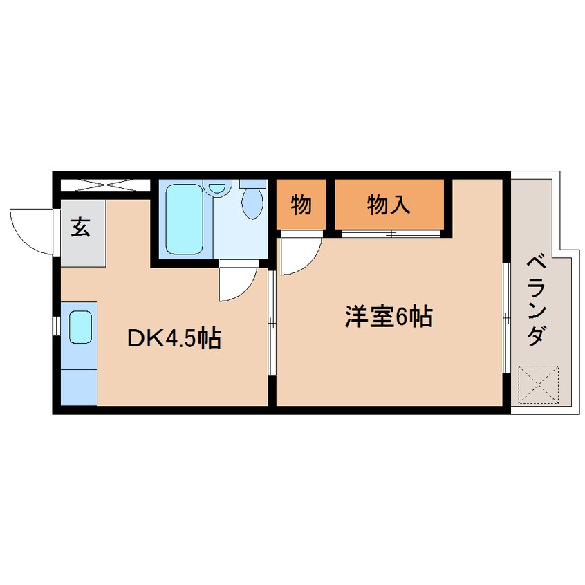 間取図 東海道本線/静岡駅 バス21分宮竹一丁目下車:停歩3分 3階 築42年