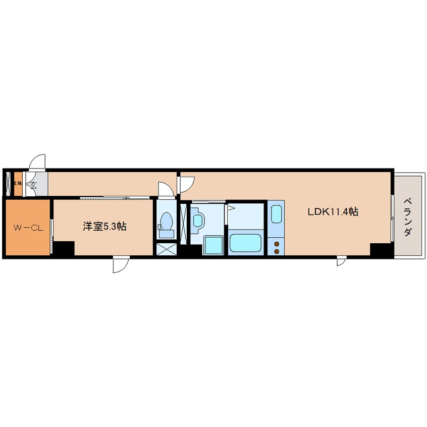 間取図 東海道本線/静岡駅 徒歩7分 8階 築11年