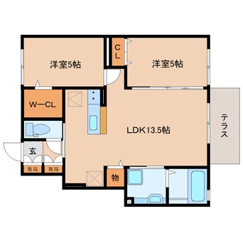 間取図 東海道本線/静岡駅 バス19分宮川下車:停歩4分 1階 築12年