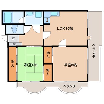 間取図 東海道本線/静岡駅 徒歩11分 3階 築36年