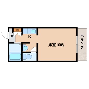 間取図 東海道本線/静岡駅 徒歩11分 2階 築36年