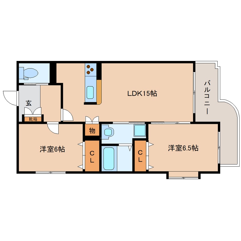 間取図 東海道本線/静岡駅 徒歩13分 3階 築15年