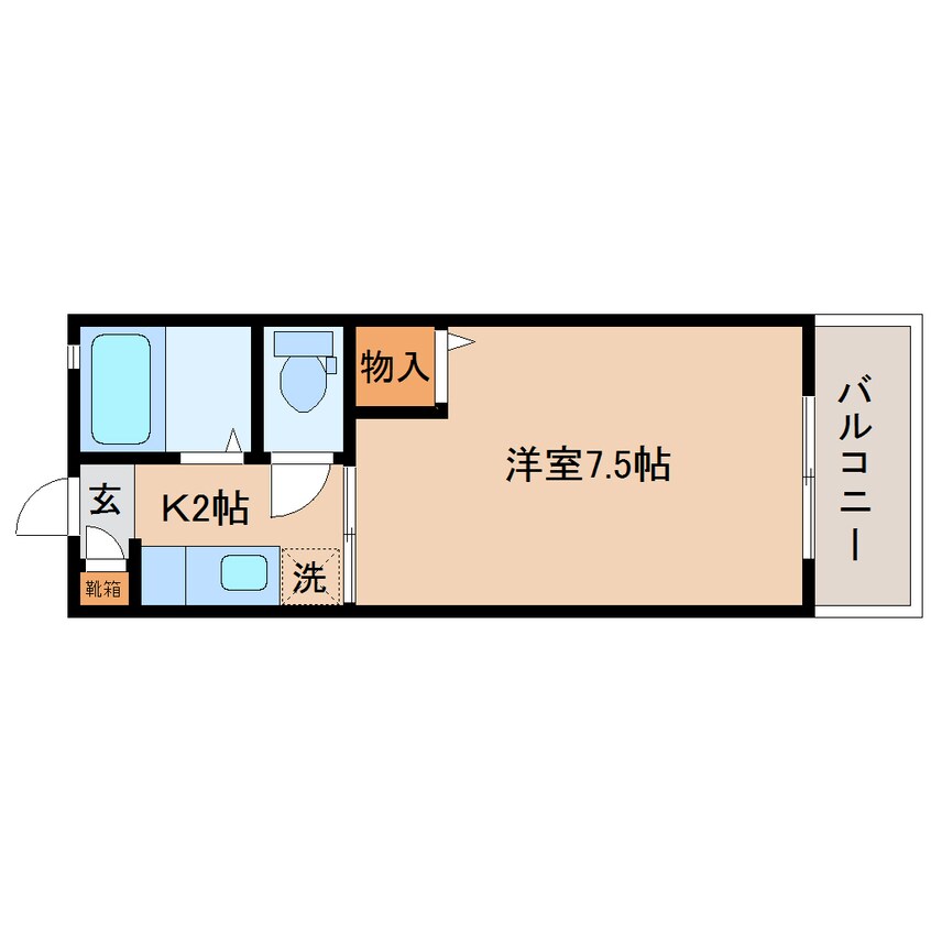 間取図 東海道本線/静岡駅 バス26分宮川下車:停歩1分 1階 築26年