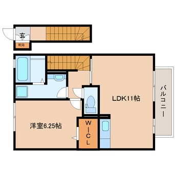 間取図 東海道本線/静岡駅 バス20分大浜下車:停歩1分 2階 築11年