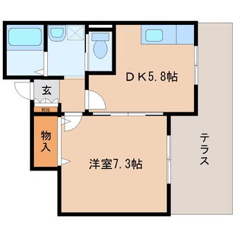 間取図 東海道本線/静岡駅 バス10分曲金三丁目・歯科医師会館下車:停歩2分 1階 築25年