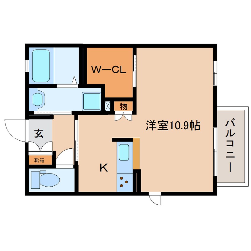 間取図 東海道本線/静岡駅 バス11分石田消防署前下車:停歩3分 2階 築10年