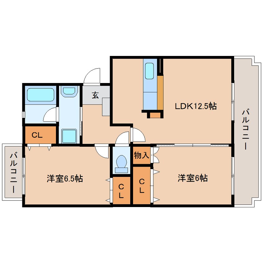 間取図 東海道本線/焼津駅 徒歩19分 1階 築23年