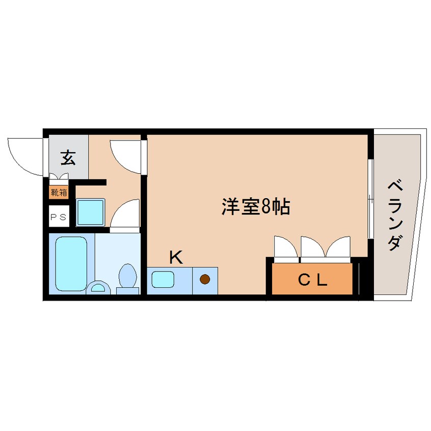 間取図 東海道本線/静岡駅 徒歩5分 3階 築36年