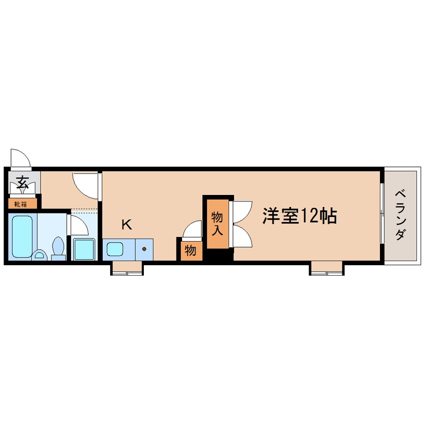 間取図 東海道本線/静岡駅 徒歩5分 3階 築36年