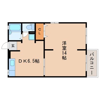 間取図 東海道本線/静岡駅 徒歩18分 2階 築35年