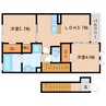 東海道本線/藤枝駅 徒歩15分 2階 築12年 2LDKの間取り