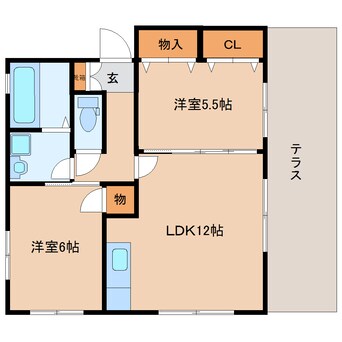 間取図 東海道本線/静岡駅 バス18分小鹿下車:停歩5分 1階 築19年