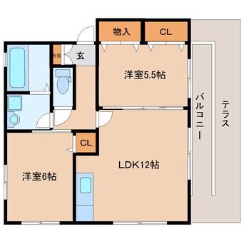 間取図 東海道本線/静岡駅 バス18分小鹿下車:停歩5分 1階 築20年