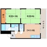 東海道本線/静岡駅 徒歩7分 4階 築38年 2DKの間取り