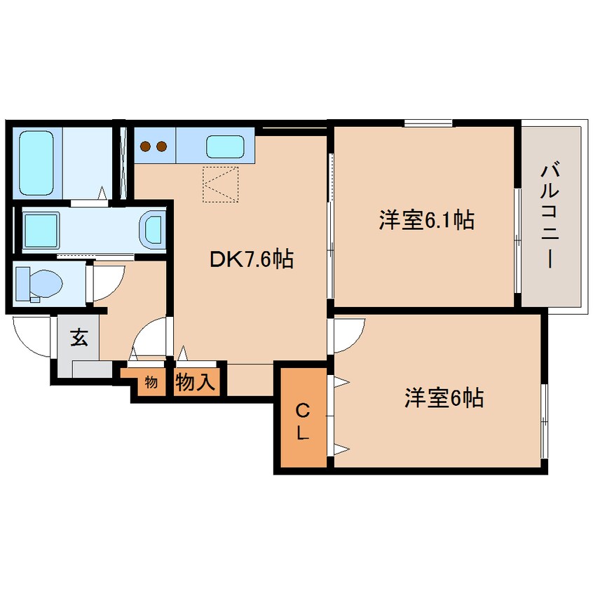 間取図 東海道本線/西焼津駅 バス5分三ケ名西下車:停歩2分 1階 築10年