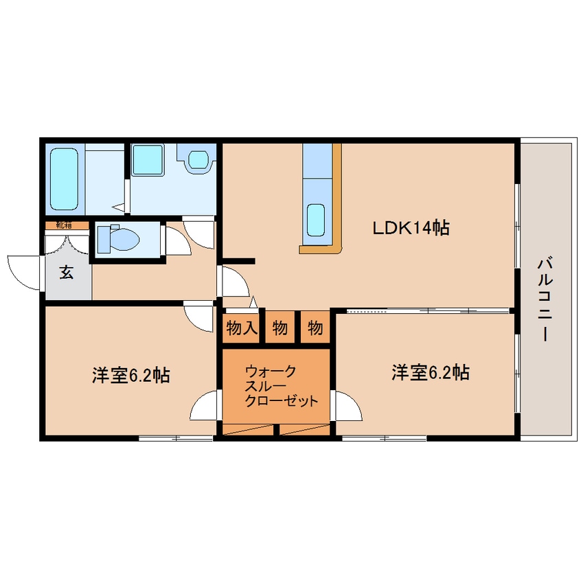 間取図 東海道本線/東静岡駅 徒歩18分 4階 築11年