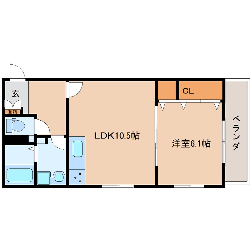 間取図 東海道本線/静岡駅 バス12分中村町下下車:停歩3分 3階 築11年