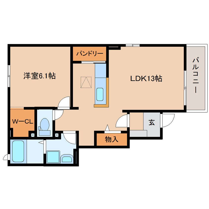 間取図 東海道本線/焼津駅 バス25分すみれ台団地下車:停歩5分 1階 築10年