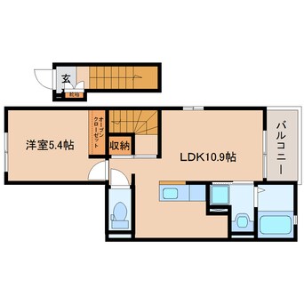 間取図 東海道本線/静岡駅 バス21分西島下車:停歩7分 2階 築10年