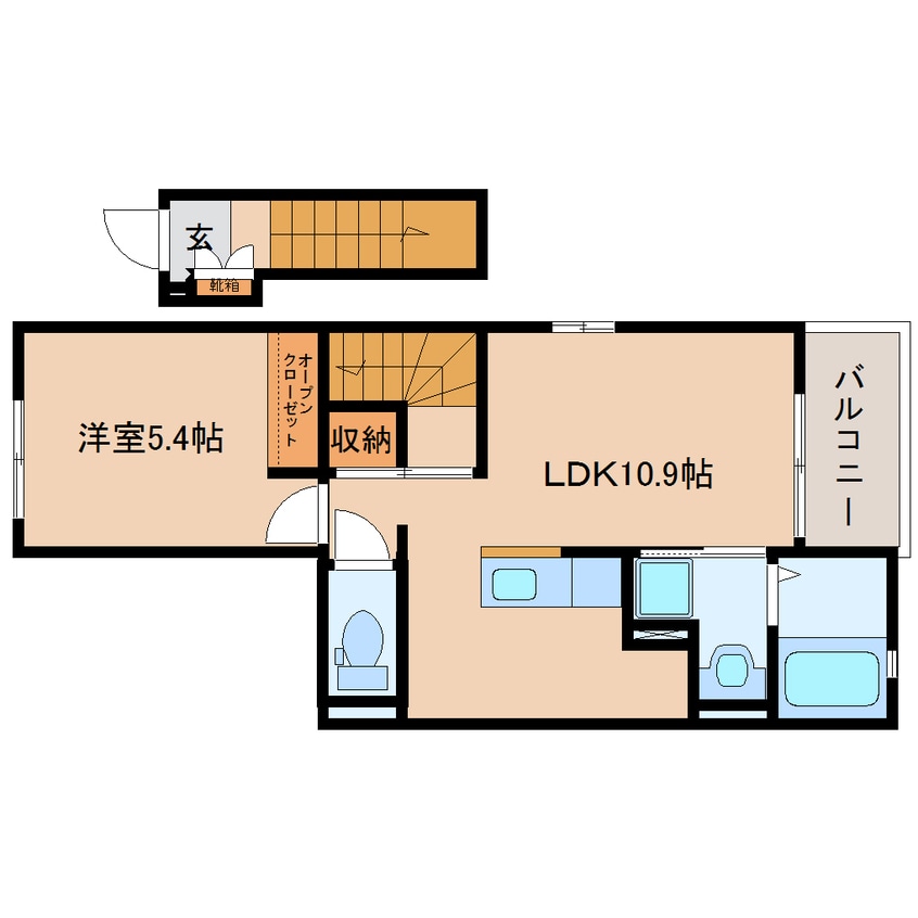 間取図 東海道本線/静岡駅 バス21分西島下車:停歩7分 2階 築10年