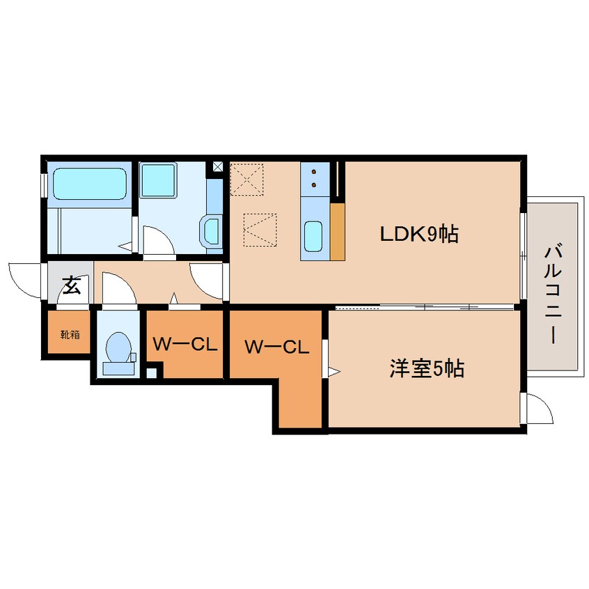 間取図 東海道本線/静岡駅 バス20分畑守稲荷前下車:停歩5分 1階 築10年