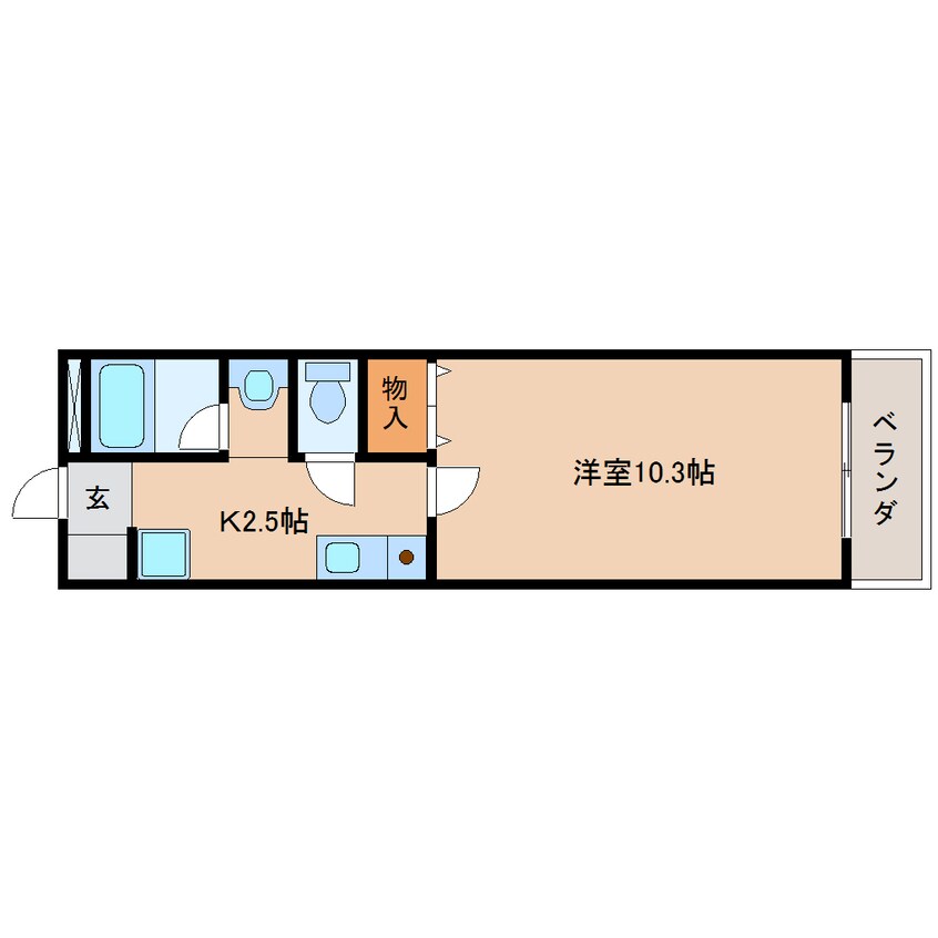 間取図 東海道本線/藤枝駅 徒歩10分 3階 築24年