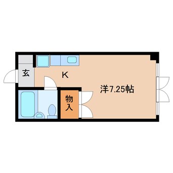 間取図 東海道本線/東静岡駅 徒歩19分 2階 築46年