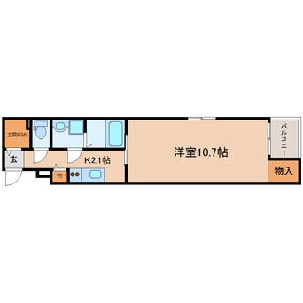 間取図 東海道本線/静岡駅 バス11分石田消防署前下車:停歩5分 1階 築9年