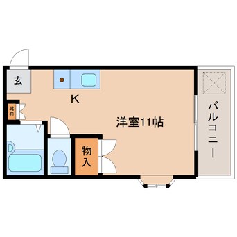 間取図 東海道本線/静岡駅 徒歩17分 2階 築28年