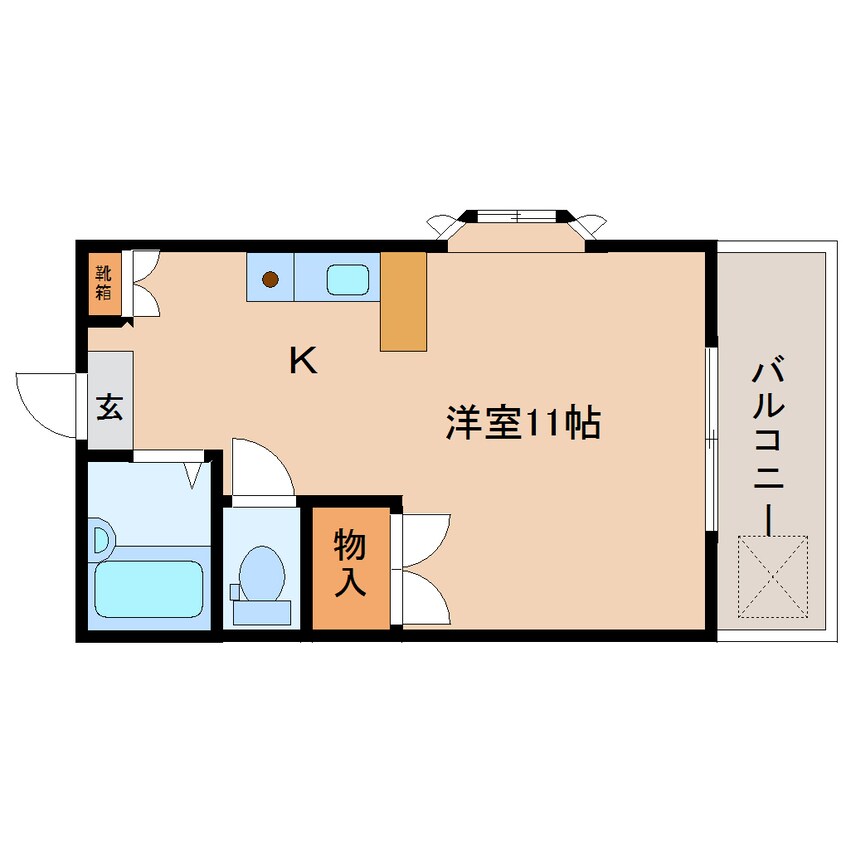 間取図 東海道本線/静岡駅 徒歩17分 2階 築28年