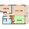 東海道本線/静岡駅 バス:17分:停歩2分 1階 築25年 2LDKの間取り