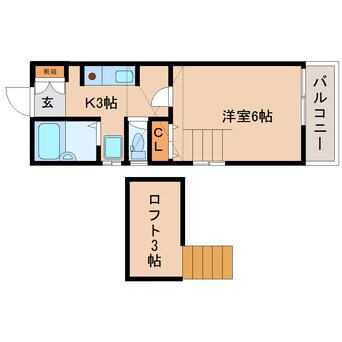 間取図 東海道本線/静岡駅 徒歩11分 2階 築24年