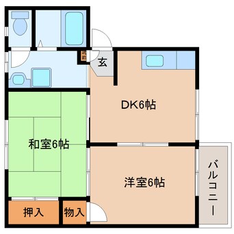 間取図 東海道本線/東静岡駅 徒歩32分 2階 築27年