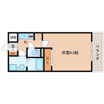 間取図 東海道本線/静岡駅 徒歩5分 4階 築9年