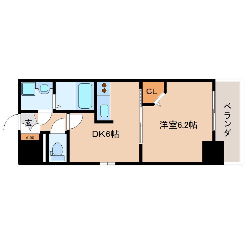 間取図 東海道本線/静岡駅 徒歩5分 4階 築9年