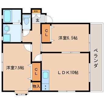 間取図 東海道本線/静岡駅 バス11分農業会館前下車:停歩3分 1階 築18年