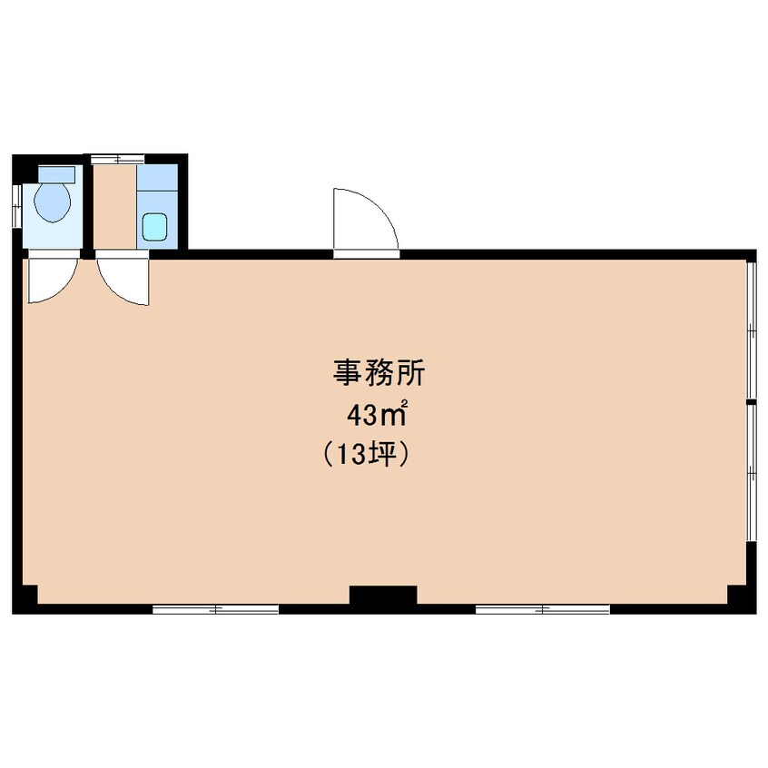 間取図 東海道本線/静岡駅 バス18分敷地下車:停歩4分 2階 築42年