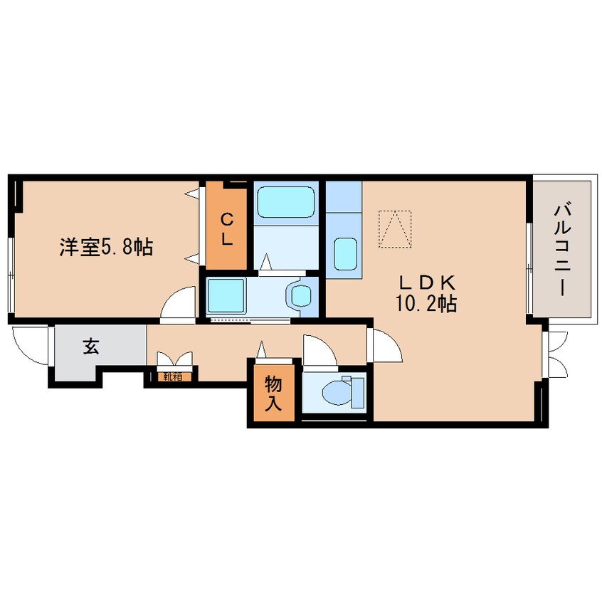 間取図 東海道本線/静岡駅 バス22分堀ノ内下車:停歩7分 1階 築9年