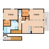 東海道本線/静岡駅 バス:17分:停歩8分 2階 築10年 2LDKの間取り