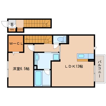 間取図 東海道本線/静岡駅 バス15分西脇下下車:停歩5分 2階 築9年