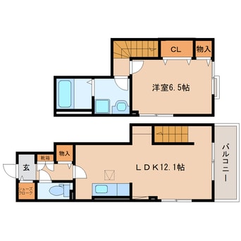 間取図 東海道本線/焼津駅 徒歩28分 1-2階 築10年
